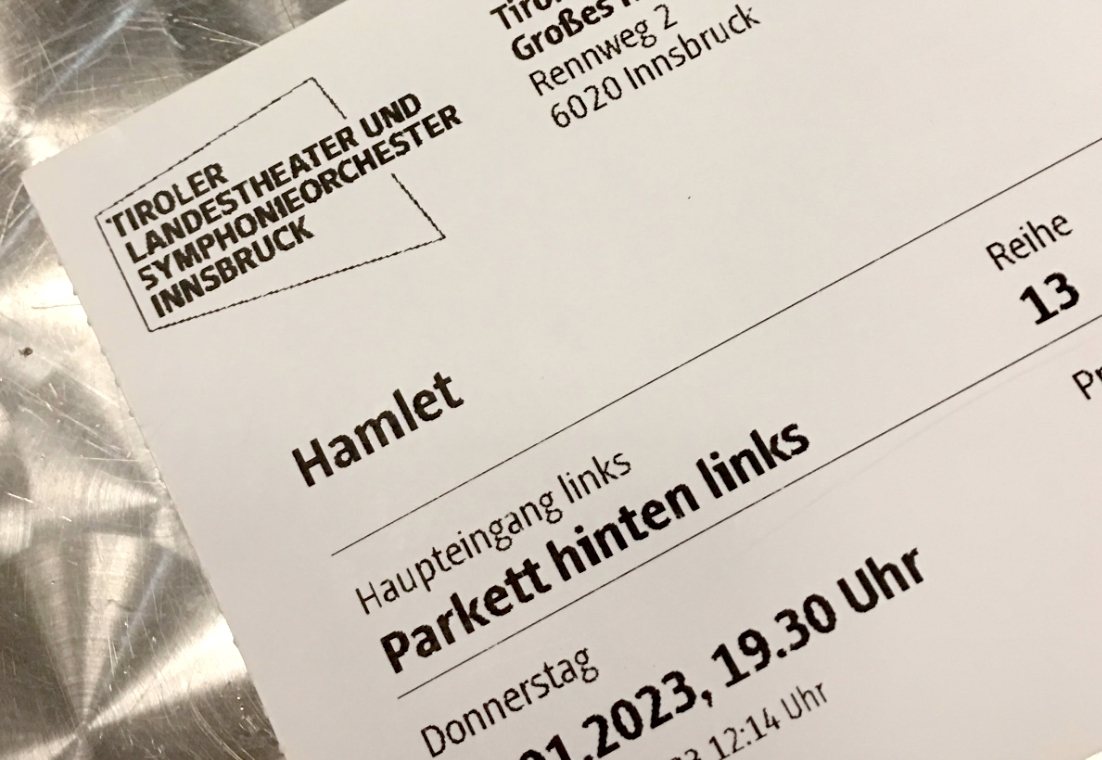 „Hamlet“ im Landestheater Innsbruck HTL Kramsach, Glas und Chemie